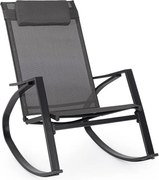 Антрацитен метален градински стол Ercolano – Bizzotto