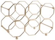 Метален сгъваем държач за вино в златисто Honeycomb - PT LIVING