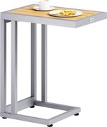 Странична масичка с WPC плоскост - 65,5 x 50 x 40 cm Сив