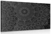 Картина на платно – Стилна Мандала в черно-бяло изпълнение