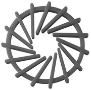 Силиконова подложка Fackelmann 44508, 11.5-19 см, Разтегателна, Топлоустойчива, Сив/Жълт