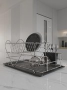 Поставка за чинии, цвят Хром