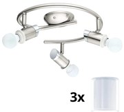 Eglo - LED точково осветително тяло MY CHOICE 3xE14/4W/230V хром/бяло