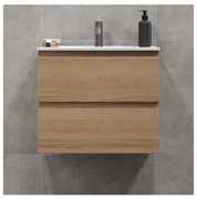 Шкаф за баня с мивка KENWOOD 61 см, дъб