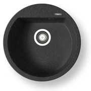 Pyramis 70106911 - Кухненска мивка ALAZIA Ø 51 см, гранит/черен