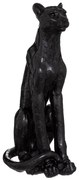 Декоративна фигура atmosphera Leopard, Смола, 90 cm - Черен