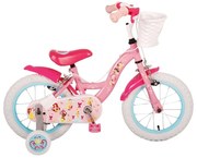 E&L cycles - Детски велосипед с помощни колела, Disney Princess, 14 инча