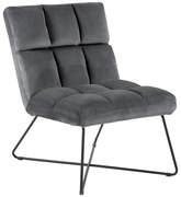 Сиво кадифено кресло Alba – Actona