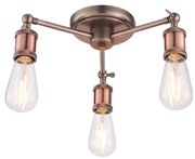 Endon 76124 - Точково осветително тяло HAL 3xE27/10W/230V матов хром/меден