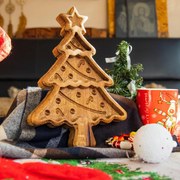 Дървена купичка във формата на елха /K010001/