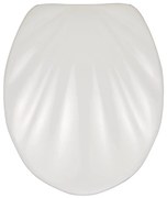 Бяла тоалетна седалка с лесно затваряне Premium , 45,5 x 38 cm Sea Shell - Wenko