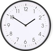 Nedis CLWA1226BK - Стенен часовник, диаметър 30,8 см, 1xAA, черен