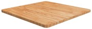 343031 vidaXL Квадратен плот за маса, светлокафяв, 70x70x2,5 см, дъб масив