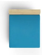 Син чаршаф от еластичен памук 160x200 cm - Mijolnir