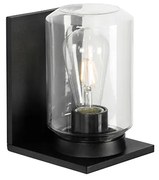 Модерна стенна лампа черна IP54 - Marshall