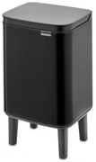 Кош за боклук Brabantia Bo Small Hi 1006641, 4 л, Плавно и безшумно отваряне, Противоплъзгаща основа, Черен