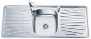 Кухненска мивка ICK 12050 D, алпака, два плота, със сифон, 120x50см