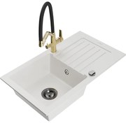 Mexen Pablo гранитна кухненска мивка с 1 отделение с дренаж и кухненски