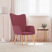 327927 vidaXL Релаксиращ стол, виненочервен, плат