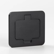 Brilagi - Вграден външен подов контакт IP55, черен, правоъгълен