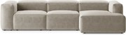 Бежов ъглов диван (десен ъгъл) Bergamo – Cosmopolitan Design