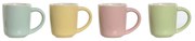 Комплект чаши за кафе части Home ESPRIT Жълт Син Зелен Розов Порцелан 90 ml 4 Части