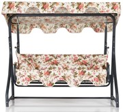 Градински троен люлеещ се стол Olea 10, цвят Многоцветен