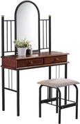 Тоалетна масичка Flora set-Walnut-Black