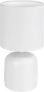 Rabalux Daphni, настолна лампа, бяла керамична лампа с бял текстилен абажур, E14 - 74052