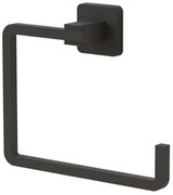 Закачалка за кърпа TEKNO TEL TR MG 335B, 19х14х6 см, Закрепване с дюбел, Матово черно