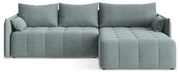 Син разтегателен ъглов диван с място за съхранение (десен ъгъл) Moku – Makamii