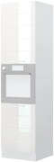 Висок подов шкаф за фурна Hudson K23-60-2KR-White - White glossy
