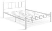 Метално двуспално легло ORMEL 120x200 см, бяло, носимост 120 кг