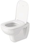 Duravit 45350900A1 - Висяща тоалетна чиния с тоалетна седалка D-CODE керамика/бял гланц