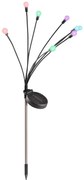 LED RGB соларна лампа FIORINI 8xLED/1,2V 600 mAh IP44 черна