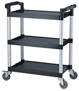 Количка мултифункционална 3 нива черна малка 84.5x43x95cм. (M) 032C GX