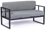Графитно сив градински диван с две места Bellisima - Bonami Selection