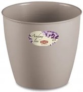 Stefanplast - Кръгла кашпа Academy 22см - светло бежово