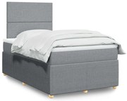 3294288 vidaXL Боксспринг легло с матрак, светлосиво, 120x190 см, плат