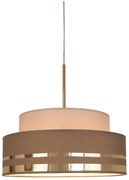 Пендел TAMI 1xE27/60W/230V Ø 40 см бежов/кафяв/златист