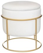 Табуретка atmosphera Eliane, Велур - Бял