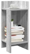 858552 vidaXL Странична маса с рафт, сив сонома, 25,5x27x60 см