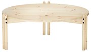 Кръгла масичка за кафе от масивен бор естествена ø 80 cm Sticks – Karup Design