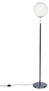 Черно-бялa подова лампа със стъклен абажур (височина 145 cm) Orion – Zuiver