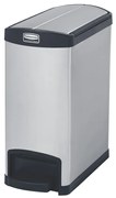 Rubbermaid Кош Slim Jim End, метален, 30 L, черен