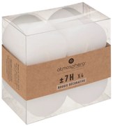 Свещи без аромат atmosphera Olia, 4.5 cm, 4 бр - Бял