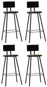 245391 vidaXL Бар табуретки, 4 бр, регенерирана дървесина масив
