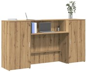 3324222 vidaXL Приемно бюро, дъб артизан, 200x50x103,5 см, инженерно дърво