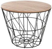 Помощна маса atmosphera Kumi, Метал, 38 cm - Черен