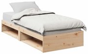 859241 vidaXL Дневно легло без матрак, 90x200 см, борово дърво масив